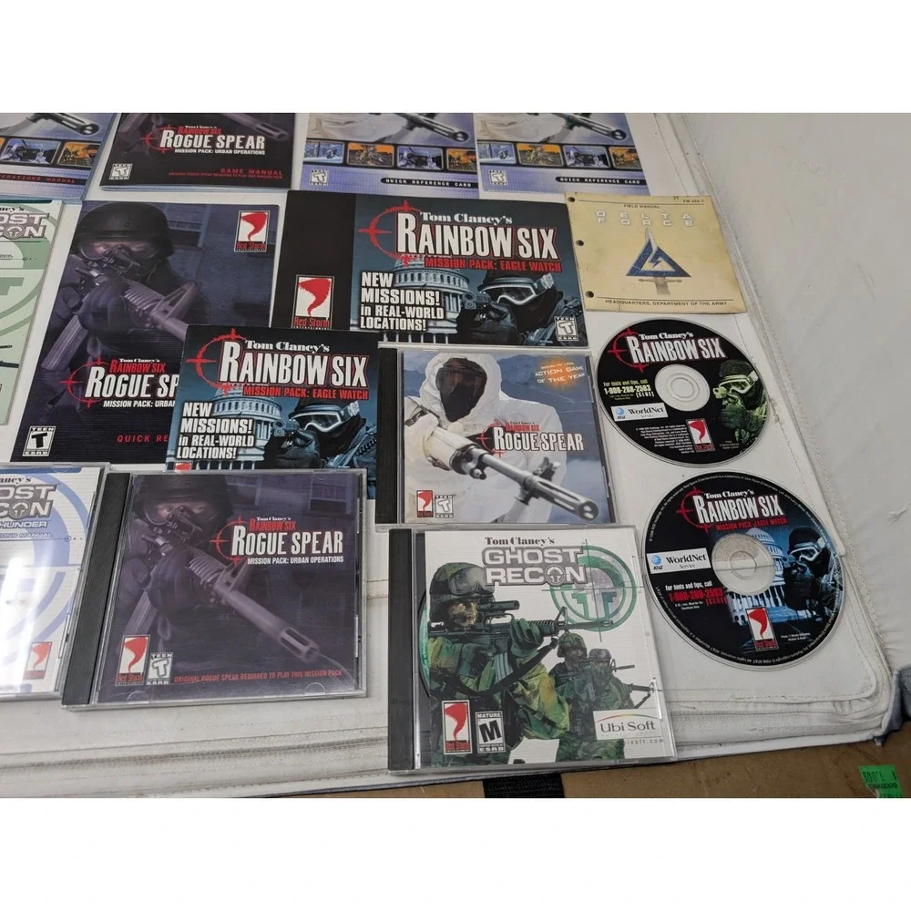Tom Clancy's Ghost Recon & Rainbow Six PC‎ Game Lot Rogue Spear & More VTG